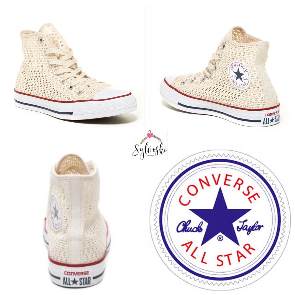 🆕 Converse Chuck Taylor All Star Crochet Hi Top - Picture 4 of 8